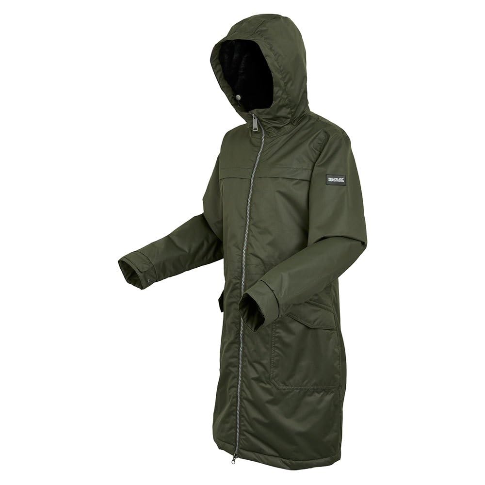 Regatta Damska kurtka wodoodporna Romine II - ciemny khaki/czarny - 14