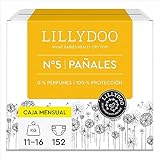 Pañales hipoalergénicos, talla 5, (11-16 kg), caja mensual (152 pañales) (FSC Mix)