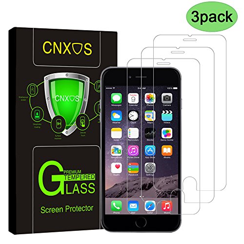 3 Pack- CNXUS Ultra-thin Tempered Glass Screen Protector for iPhone 6S Plus / 6 Plus, Ultra Clear Anti-oil and Fingerprint Film, 3D Touch Compatible, Case Friendly [No Bubbles]