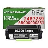 ⭐Nouvelle cartouche de toner compatible avec puce : l'article comprend : 1 x cartouche de toner noire = 16 000 pages au total. Rendement : jusqu'à 16 000 pages à 5 % de couverture. Numéro de pièce OEM : T408ER 6B000000851 24B7259 ⭐ Modèles d'imprimantes compatibles : uniquement pour imprimante Toshiba e-STUDIO 408P 408S