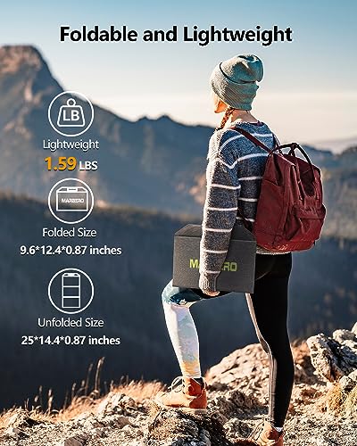 MARBERO Portable Power Station with 30W Portable Solar Panel 88Wh Camping Lithium Battery Solar Generator Fast Charging with AC Outlet 120W Peak Power Bank for Home Backup Outdoor