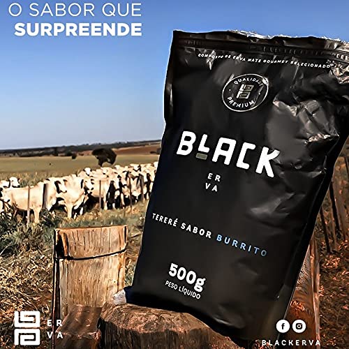 Kit 5x Erva Mate Tereré Black Erva 500g Sabores Tradicionais