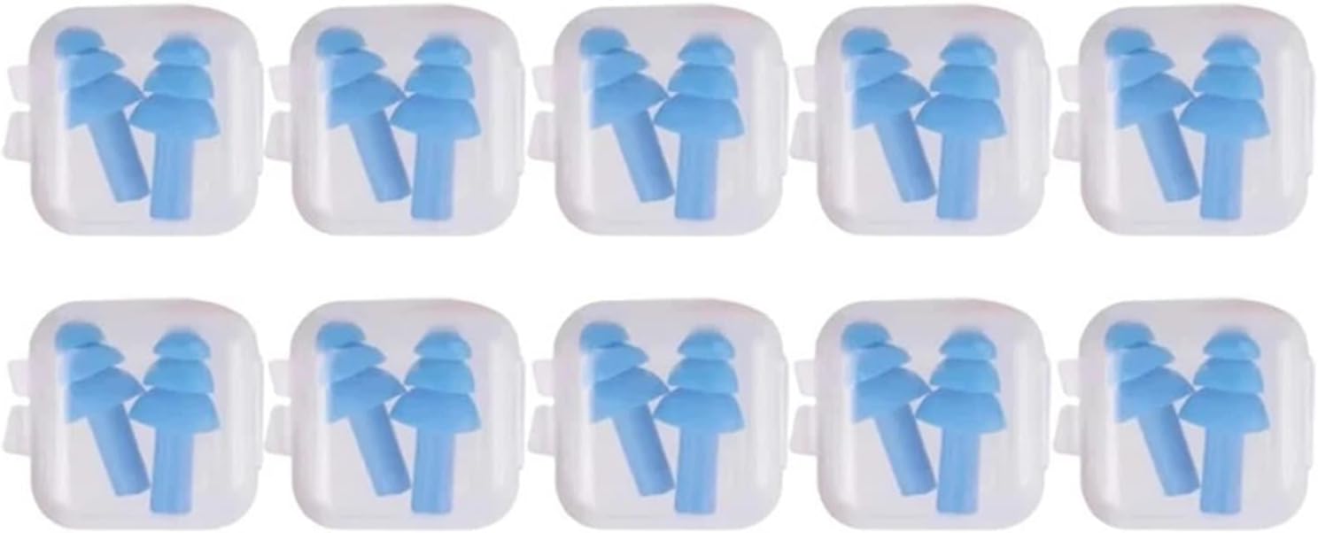 Swimming Ear Plugs 200pcs Waterproof Silicone Ear Plugs Noise Cancelling Sleeping & Swimming Earplugs Reusable for Adults