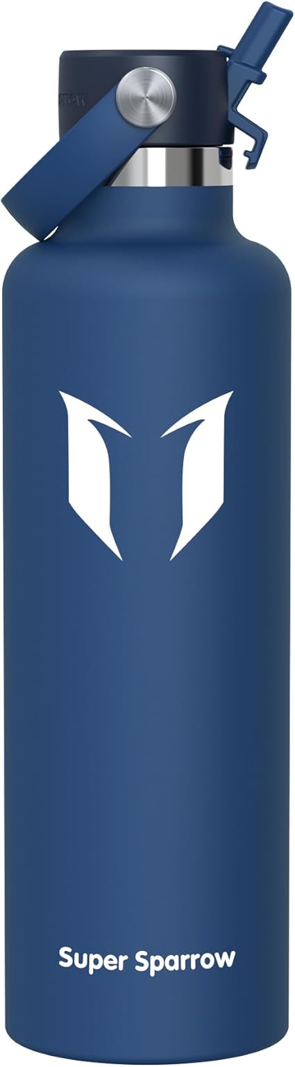 Super Sparrow Borraccia Termica, Acciaio Inox Bottiglia Termica - 350ml, 500ml, 750ml, 1L, 1.2L - Senza BPA Borracce, Borraccia Bambini per Scuola, Sport, Campeggio, Yoga, Palestra, Ciclismo