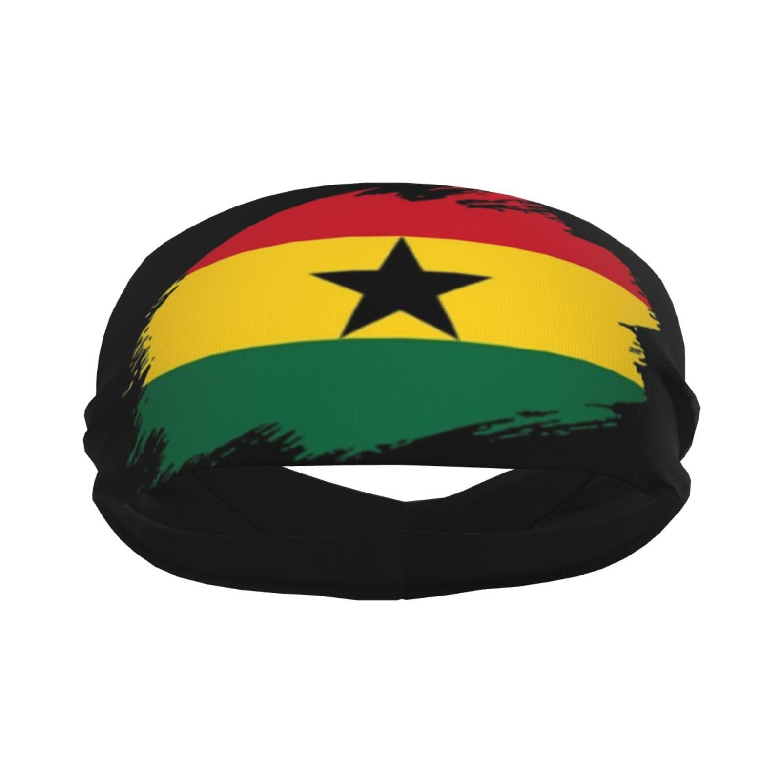 Cute Ghana Ghanaian Flag Sports Headbands for Men Women Workout Headband Sweatband Headbands for Running,Cycling