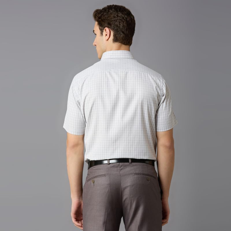 Image of Mark & Albert Men's Half Sleeves Cotton Formal Shirt