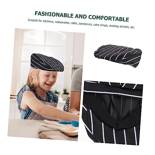 CIYODO Chapéu De Chef Boinas De Cabelo Chapéu De Chef Preto Comida De Japão Chapéu De Chef De Trabal
