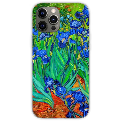 Jorsoery Phone Case for iPhone 11 Irises by Vincent Van Gogh Purple Flowers Rubber Flexible Shockproof Protective Phone Cover