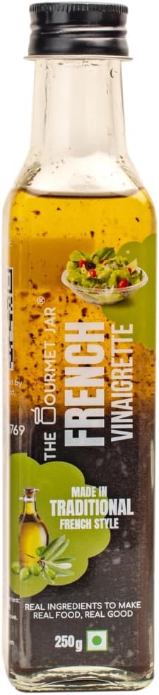 French Vinaigrette 250g| 100% Natural, No Preservatives, No Artificial Colors, No Artificial Flavouring agents| Vegan| No Trans - Fat| Gluten-Free| No Emulsifier| Healthy Salad Dressing| Diet friendly| Made with Olive Oil & Balsamic Vinegar| Pack Of 1