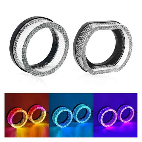 Faros Angel Eyes para Coche Solución DRL RGB con App Bluetooth 5