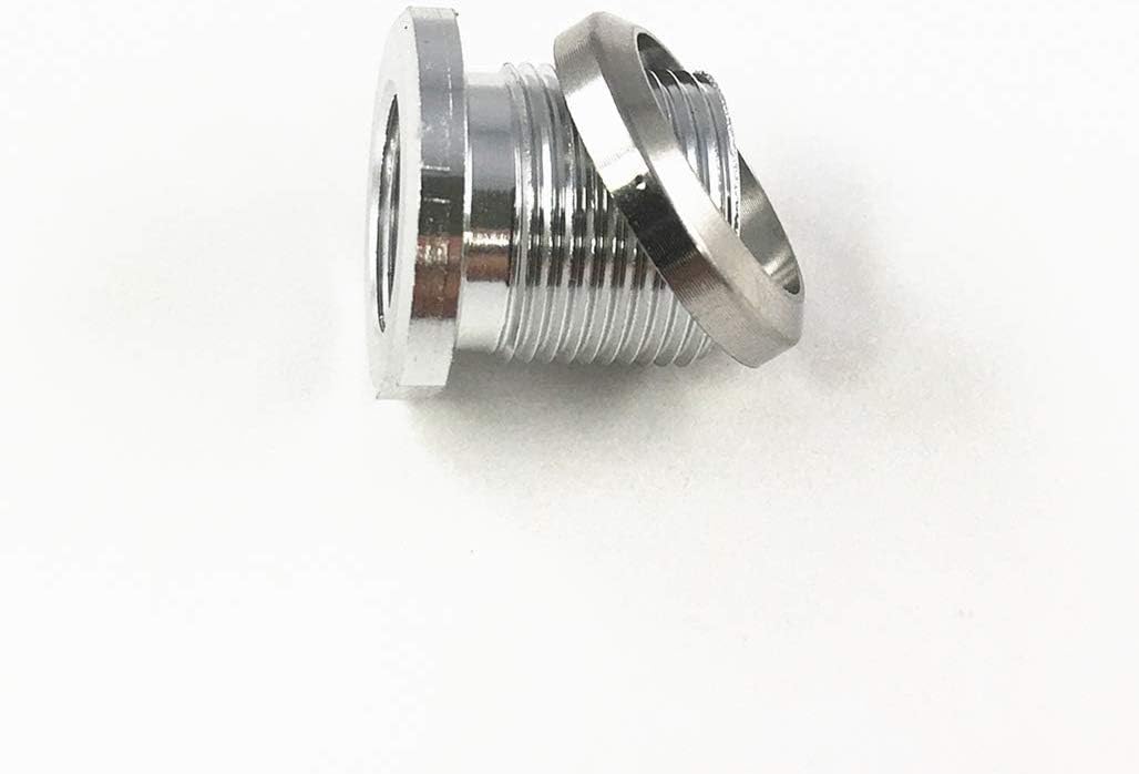 DB Anodized Silver Aluminum Thread Adapter 1/2x28 to 5/8x24 TPI Convert 1/2-28 to 5/8-24 TPI