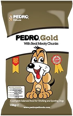 15KG PEDRO GOLD W REAL MEATY CHUNKS ADULT COMPLETE DOG PET FOOD WORKING DOGS