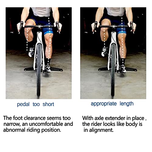 Thinvik Bike Pedal Extenders For 9/16 Inch Bike Pedals,Chrome-Molybdenum Steel Bicycle Pedal Extensions,Extended Pedal Spacer For Mtb Bmx Road Bicycle - Extended 20Mm/ 0.79In… #TOP3