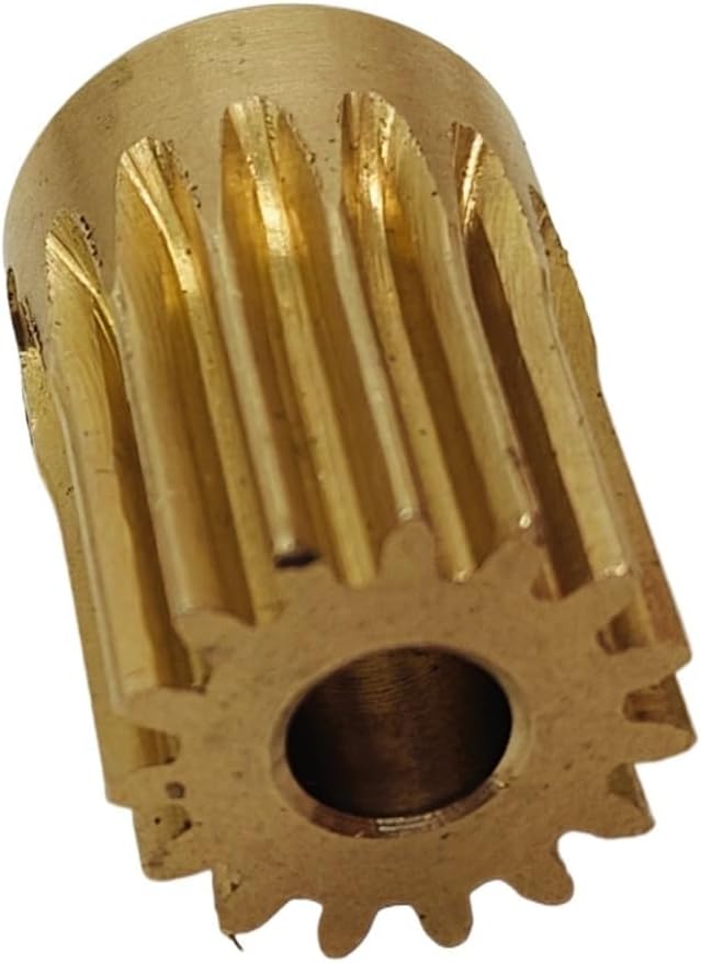 Gear Pinion, Engine,0.6 Module Copper Spur 15mm Long .6M 12T 13T Straight Teeth Cylindrical Shaft Hardware(13 Teeth 5mm BORE)