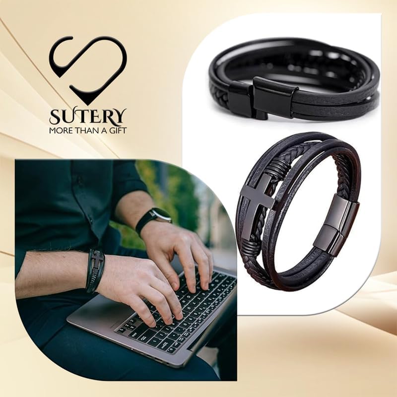 To My Grandson Bracelet from Grandma and Grandpa, Braided Leather Bracelet For Grandson From Grandparents, Christmas Gift For Grandson, Grandson Birthday Graduation With Message Card - Image 4