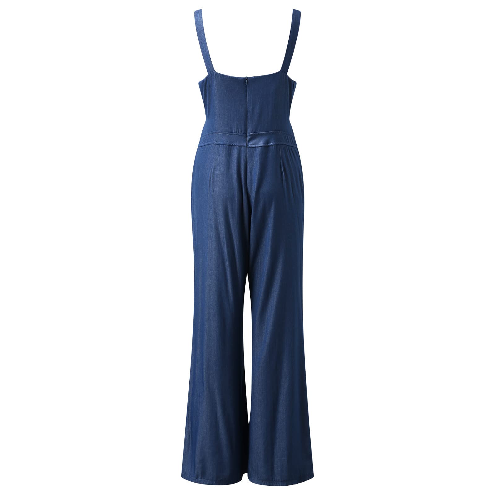 Salopette da donna in jeans, pantaloni lunghi, pantaloni da lavoro, elasticizzati, senza maniche, con tasche, tuta estiva, elegante in denim, pantaloni sexy, tuta casual.