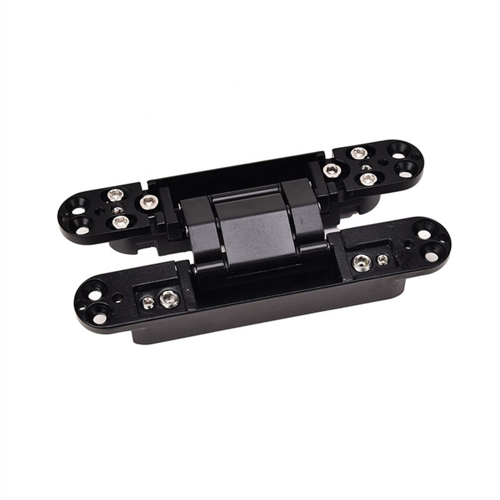 Nvsfzgiyg Nero 3D Adjustable Concealed Wooden Door Silent Cross Hinge, Diy Automatic Closing Heavy Duty Black Load Capacity 80Kg Hinges(Nero)