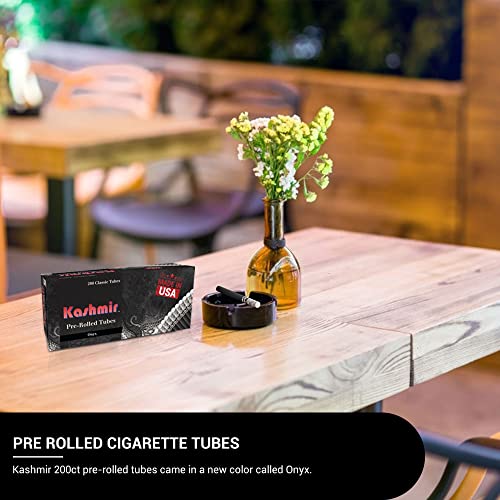 Kashmir Pre-Rolled Classic Tubes Natural Clean And Smooth Taste Highest Quality Papers And Patent Pending Filter Design - Onyx Pack Of 200 #TOP3