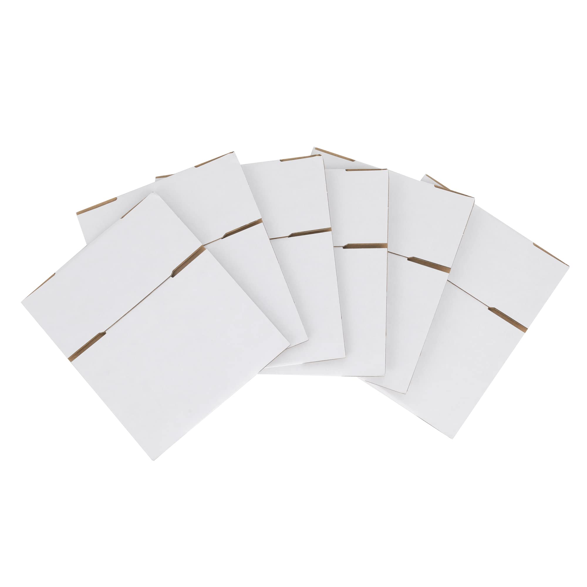 Cajas de envío 6x4x4, paquete de 50, cajas de cartón corrugado Kraft pequeñas para embalaje de correo, blanco