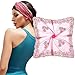 1 Pcs 31.5â€ Hair Scarf for Women Scarves for Women Lightweight Silk Head Scarf for Womens Fashion Scarves Womens Scarves Lightweight Spring Silk Scarf for Women Silk Hair Bandanas for Women(Pink)