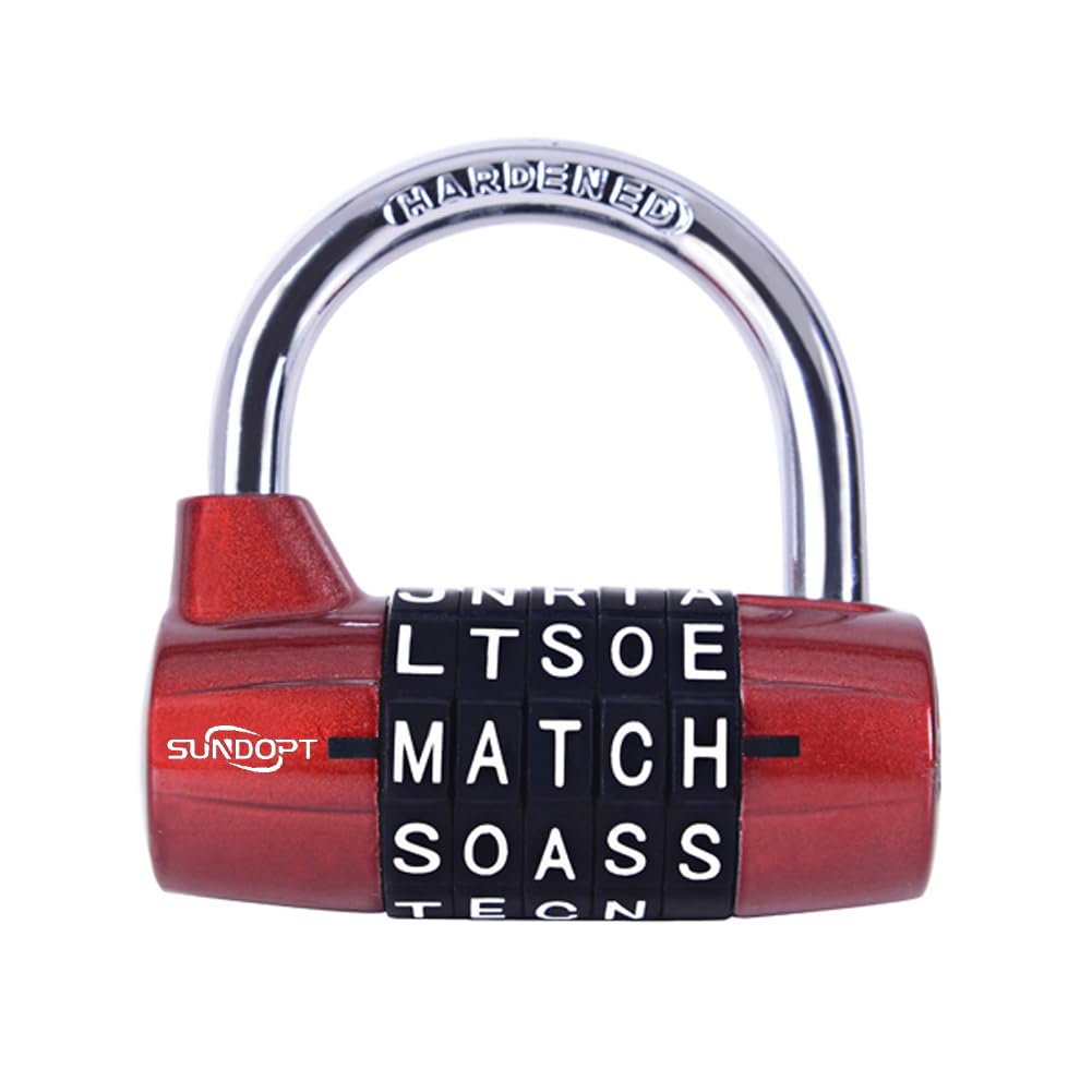 Gym Locker Lock,5 Letter Word Lock,5 Digit Combination Lock,Safety Padlock for School Gym Locker,Sports Locker,Fence,Toolb... - Review, Price and Buying Guide