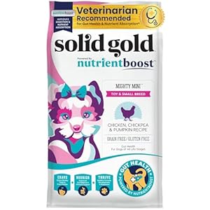 Solid Gold Nutrientboost Mighty Mini Small Breed Dog Food – Dry Dog Food Made with Real Chicken for Any Toy Breed – Grain & Gluten Free Recipe for Gut Health & Sensitive Stomach Support – 3.75 LB Bag