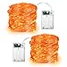 Produktbild BrizLabs Herbst Deko Lichterkette 2 Stück 6M 60 LED Micro Halloween Kupferdraht Lichterkette Batterie Innen Sterne Beleuchtung für Erntedankfest Weihnachten Geburtstag Party Hochzeit DIY, Orange