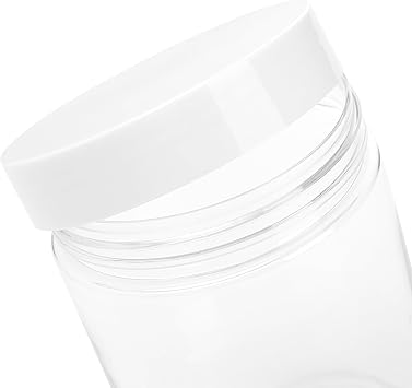 30 Pack 10 OZ Slime Containers with White Lids, Plastic Jar Storage Container, Clear Airtight Wide-mouth Slime Storage Containers Jars for Cosmetic, Lotion, Cream, Beauty Products