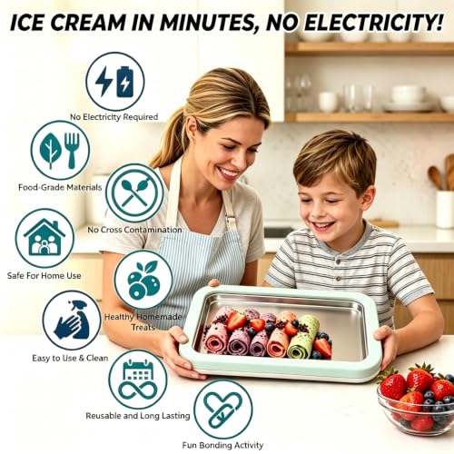 Instant Ice Cream Maker, Rolled Ice Cream Maker Kit, Rolled Ice Cream Tray by EasyVision - Used condition - Image 2