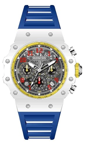 Invicta Racing Men 43.5mm Acrylic White Silver dial MG53 Quartz