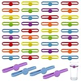 ❤ 【Wiederverwendbar】 Diese Getränkemarker können wiederverwendet werden. Sie können als Weinglasmarker, Cocktailgläser und Weinzubehör verwendet werden. Sie sind leicht und tragbar und können mitgenommen werden, um Ihre Getränke von anderen Getränken zu unterscheiden.