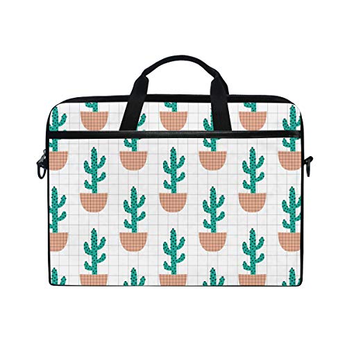 FANTAZIO Ins Style - Maletín para portátil de 14 pulgadas y 15 pulgadas, diseño de cactus, multicolor, 11x15 in