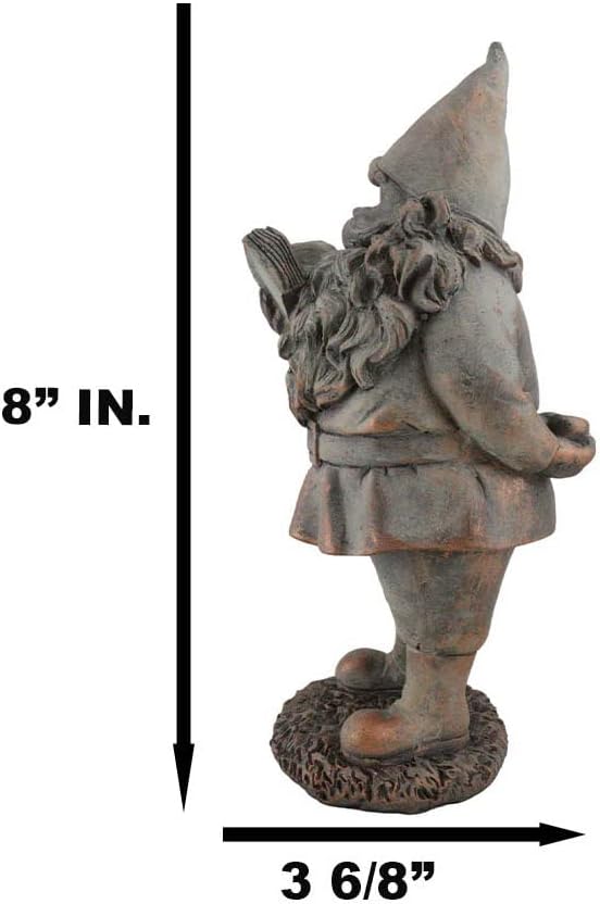 Ebros Gift Whimsical Festive Holiday Novelty Old Mr Gnome Dwarf Reading Story Book Figurine Fantasy Travelling Gnomes DIY Fairy Garden Home Decor