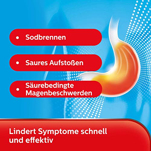 Rennie Pfefferminz gegen Sodbrennen und Magenbeschwerden, 60 Kautabletten