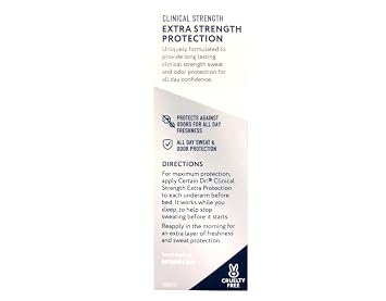 Certain DRI Extra Strength Antiperspirant Deodorant, Powder Fresh Solid 1.7 Oz. (Pack of 7)
