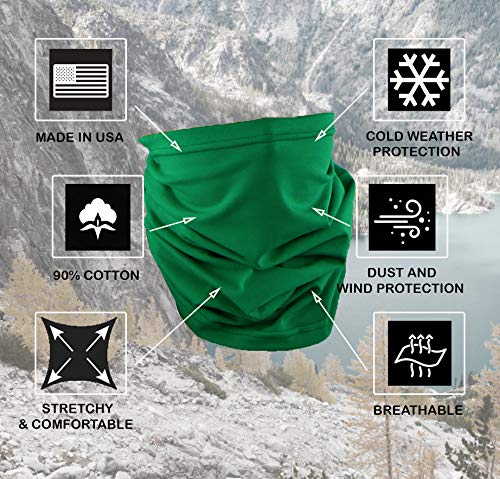 Cotton Face Mask Bandana Tube Scarf Made in America Solid Neck Gaiter3