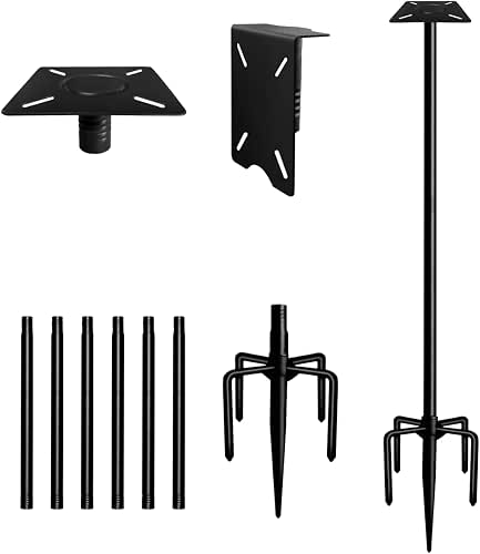105 Inch Smart Bird Feeder Pole with 5-Prong Base, Adjustable