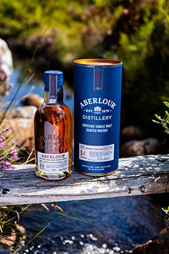 Aberlour Speyside 14 Jahre Single Malt Scotch Whisky, Schottischer Double Cask Matured Scotch, Reifung in American Oak & Sherry Casks, 1 x 0,7 L