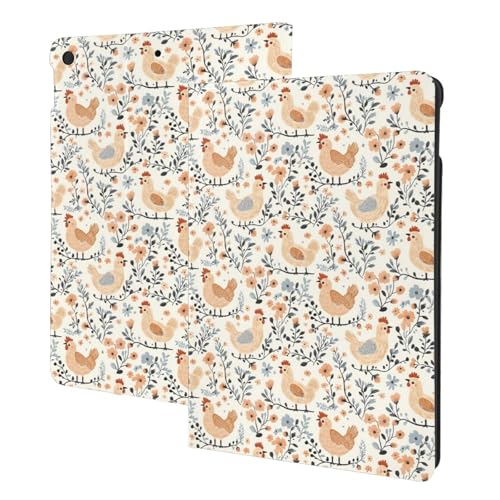 Étui pour iPad 10.2 pouces compatible iPad 9e 8e 7e génération à rabat floral