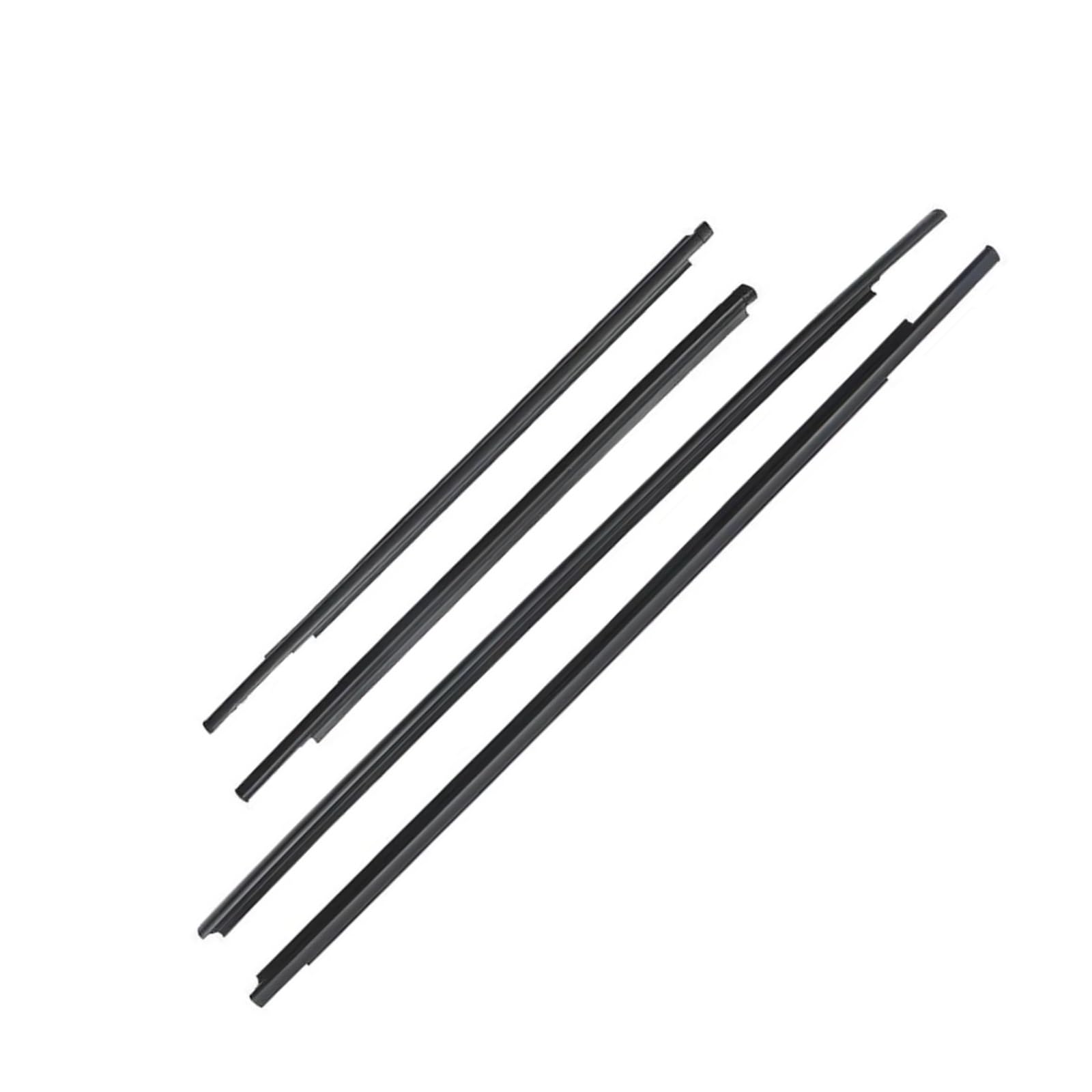 SPAMFAFGHQ 4PCS Car Outer Windows Rubber Weatherstrip Waterproof Pressure Strip Moulding Trim for Toyota for Yaris Sedan 2007-2016