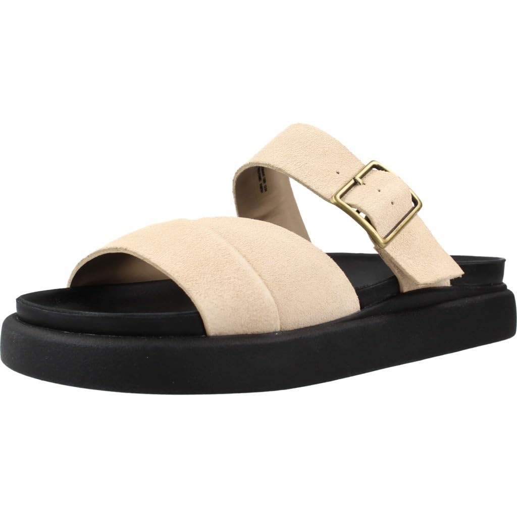 Clarks Aristella Mule Womens Ecru Suede, 6.5