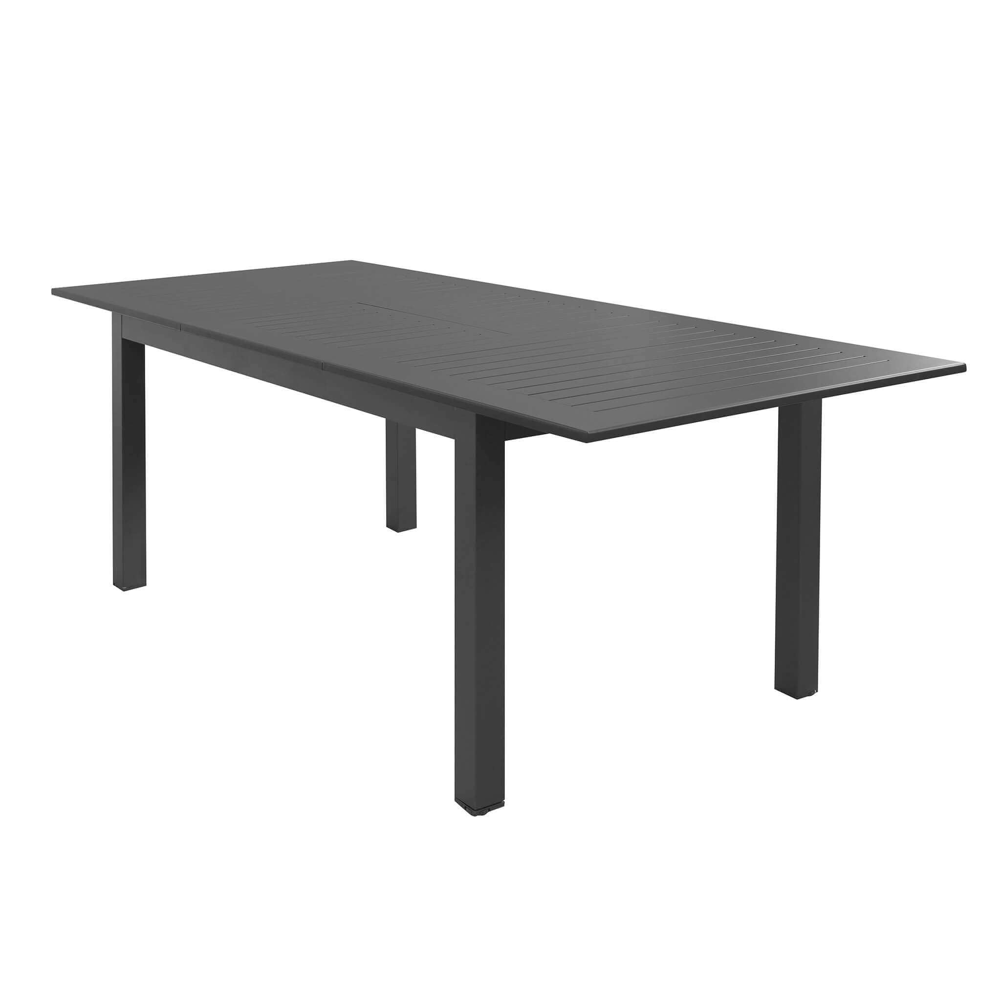 Decor Space Tavolo allungabile Ibiza Antracite in alluminio dogato da esterno per giardino e veranda (Tavolo/150-210 x 90 cm)
