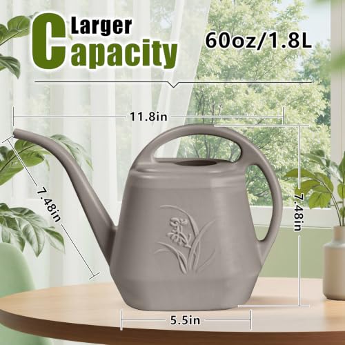 Image of Plant Watering Can Small -1 /2 Gallon-Coffee Color | With Long Spout for Watering-Home Indoor and Outdoor Garden
