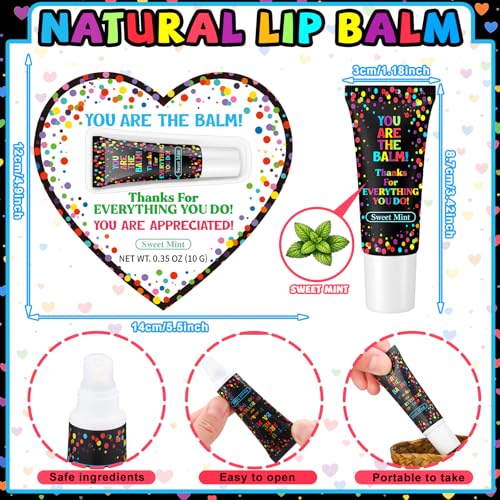Image of 24 Pack Back to School Teacher Employee Gift Bulk Thank You Gifts Lip Balms You Are The Balms Coworkers Staff Appreciation Gift Bulk for First Day of School Inspirational Nurse Gifts