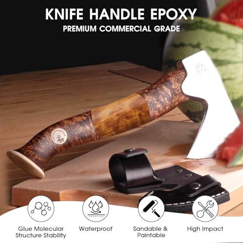 Image of Knife Handle Epoxy, Ideal for Knife Handle Applications, 6.7 Ounce Adhesive Set, High Impact Clear Resin Kit, A & B 2 Part Epoxy Glue, Rigid and Flexible Resin
