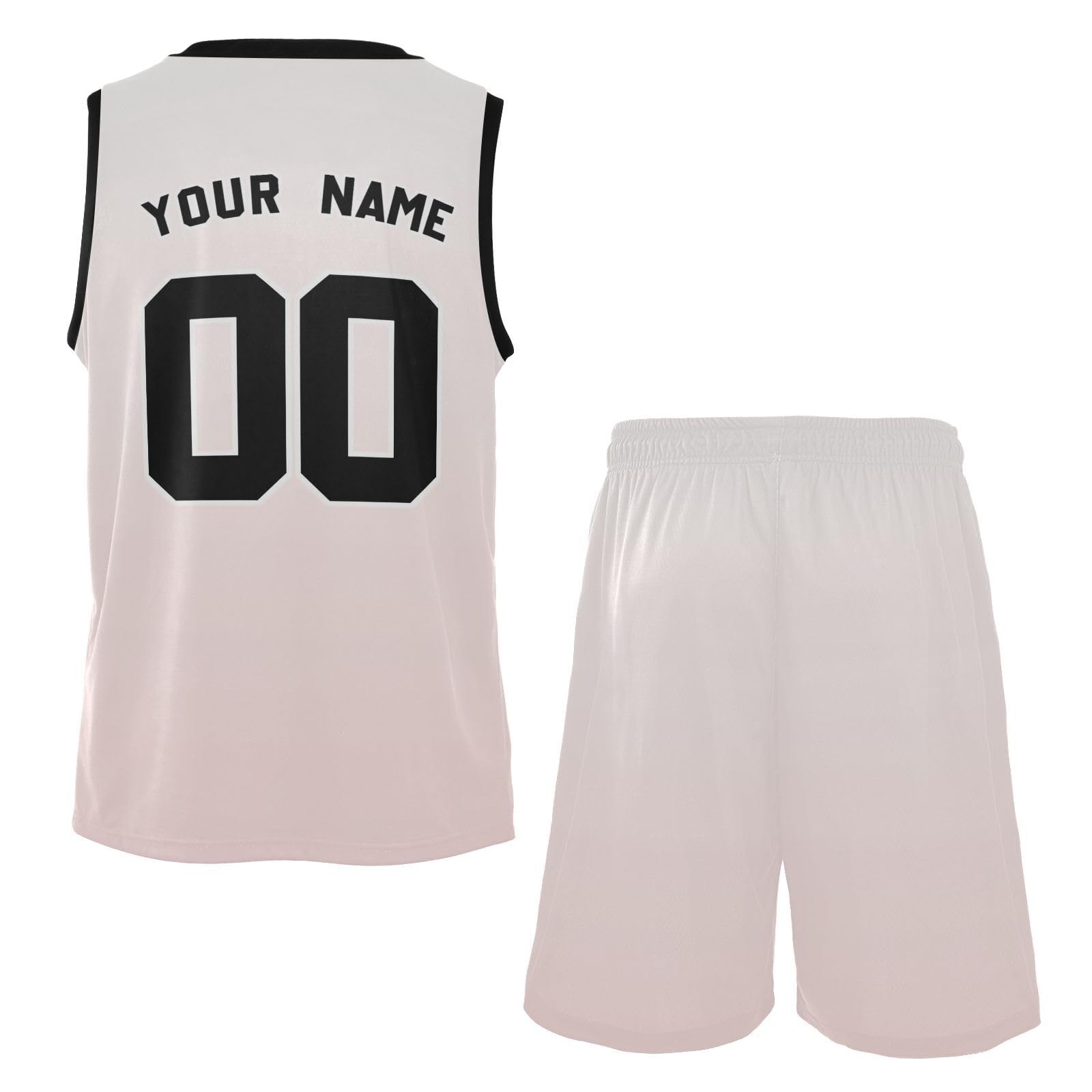 Gradient Misty Rose Custom Basketball Jersey Uniform for Men Women Youth Personalized Sportswear Printed Team Name Number Logo M