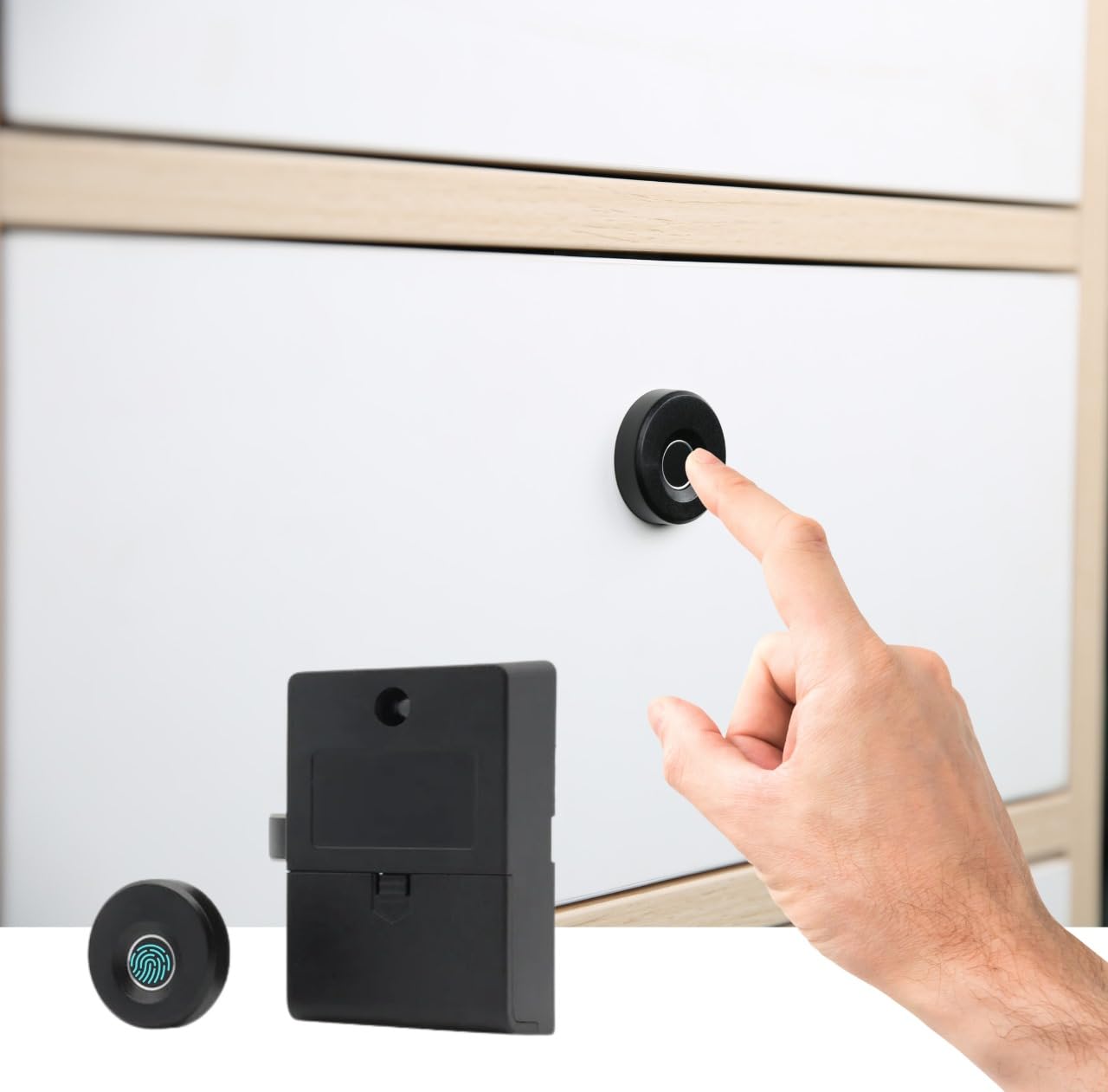 Escozor® DFL05 Fingerprint Drawer Lock, Smart Biometric Cabinet Lock, Safety Electric Fingerprint Lock, Drawer Wardrobe Lock, Furniture Privacy Lock (20 Fingerprints stored & Each Lock Different EKey) (B0CP2L4PWS) Amazon Price History, Amazon Price Tracker