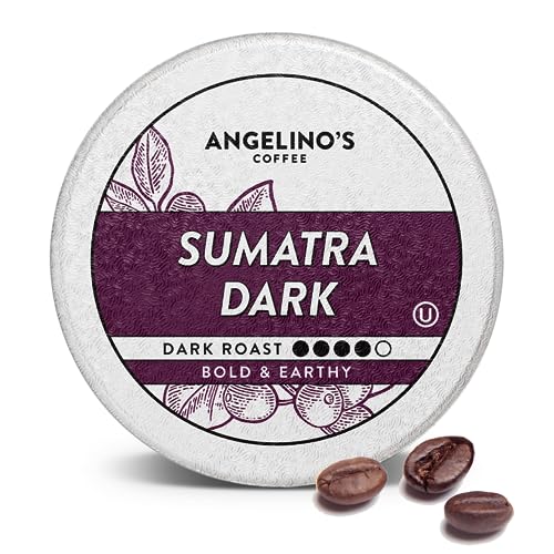 Angelino's Coffee Sumatra Dark Roast - Single Serve Sumatra Coffee Pods for Keurig Coffee Makers -...