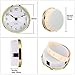 Hicarer 3-1/8 Inch (80 mm) Quartz Clock Insert Fit-up/Insert with Arabic Numeral, Gold Trim, Quartz Movement