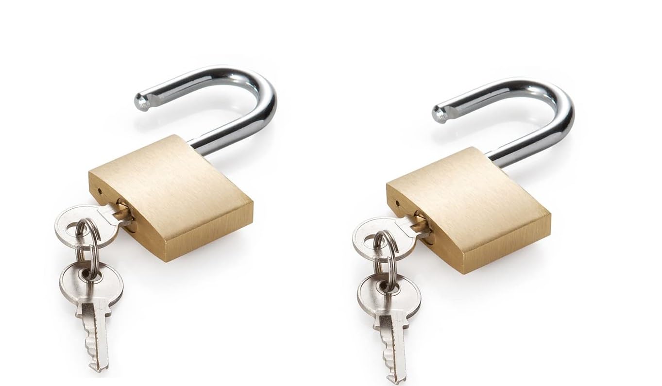 GinoSet® Premium Brass Padlock 20 MM Stainless Steel Mini Auto Push Lock with 2 Key, 20 MM Padlock | Ideal for Suitcase, Small Bag, Home shutters Cabinet ETC. (20mm) Pack of 1 (B0DDKNJ61V) Amazon Price History, Amazon Price Tracker